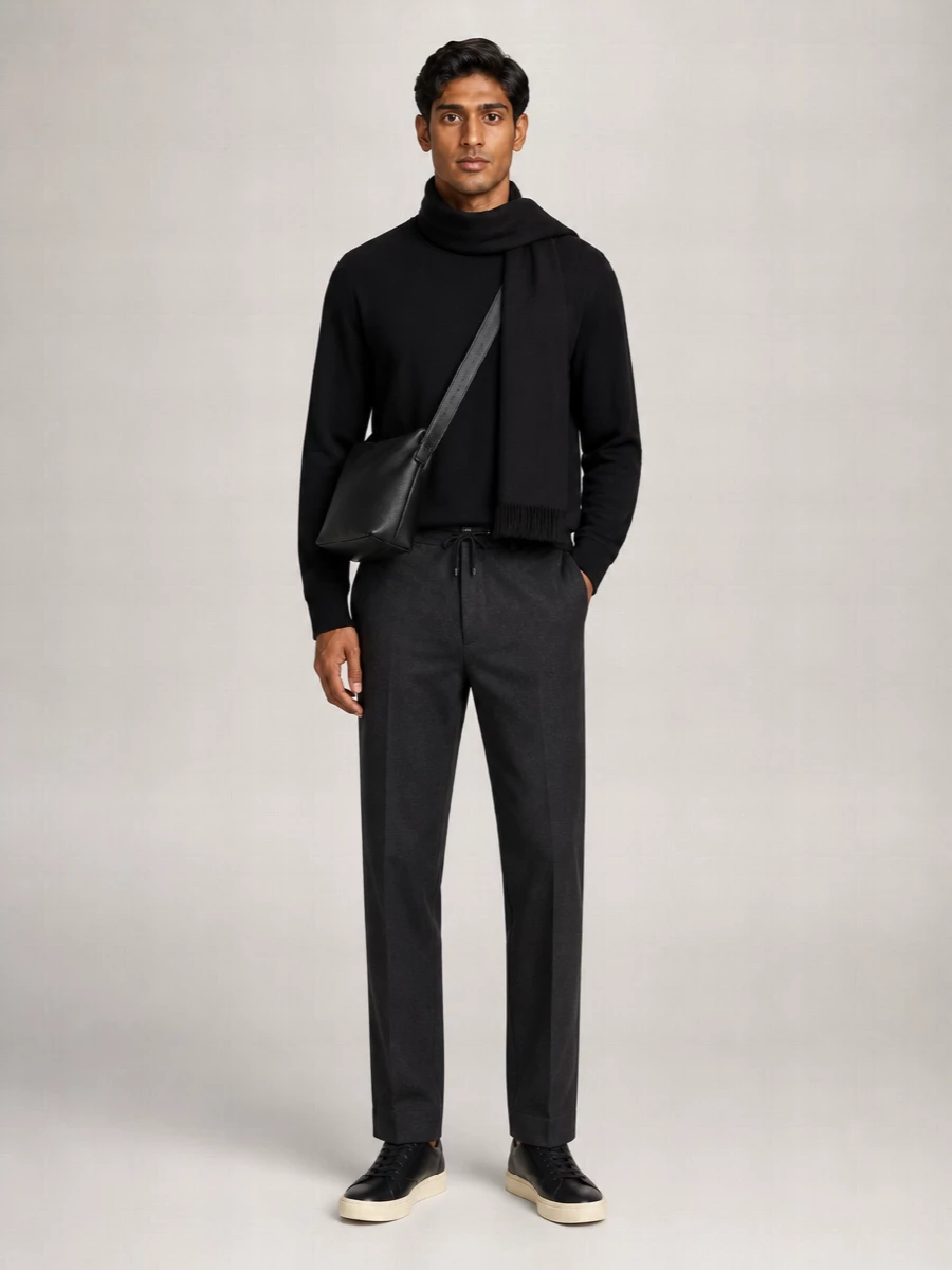 Studio Nicholson cashmere relaxed-fit crew-neck long-sleeve ribbed hem sweater