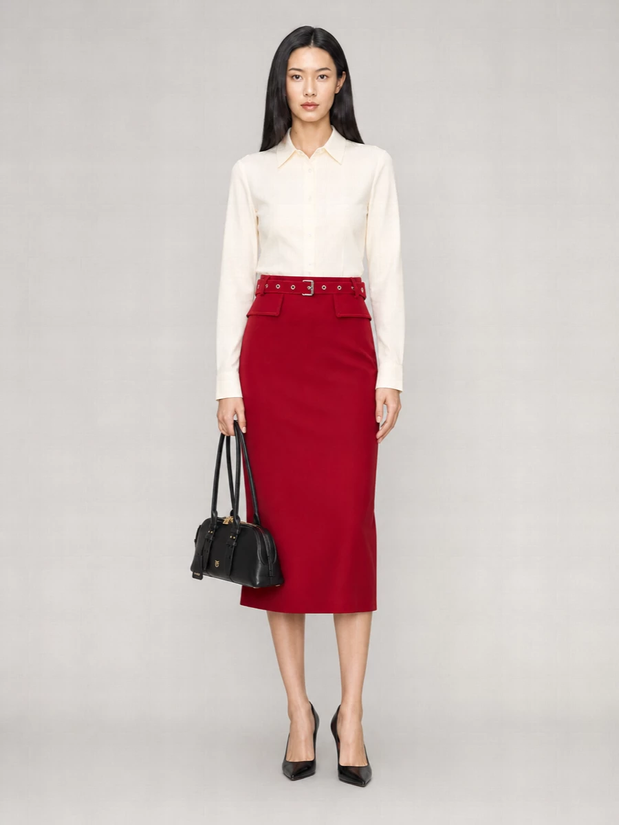 Pinko Bowling Horizontal Big Sheep Leather Shoulder Bag