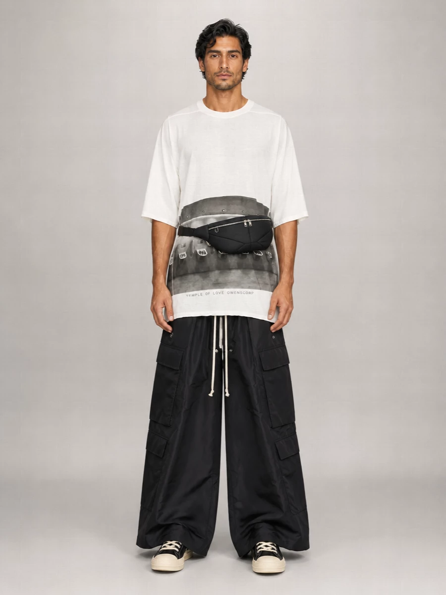 Rick Owens Silk Wide-Leg Trousers
