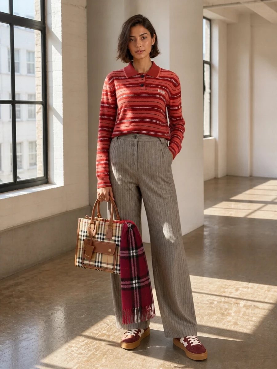 Paul smith rugby polo herringbone trousers outfit