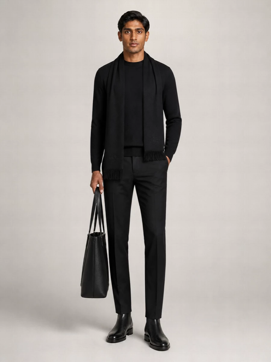 Alexander Mcqueen Cashmere Ribbed Crewneck Long-Sleeve Sweater