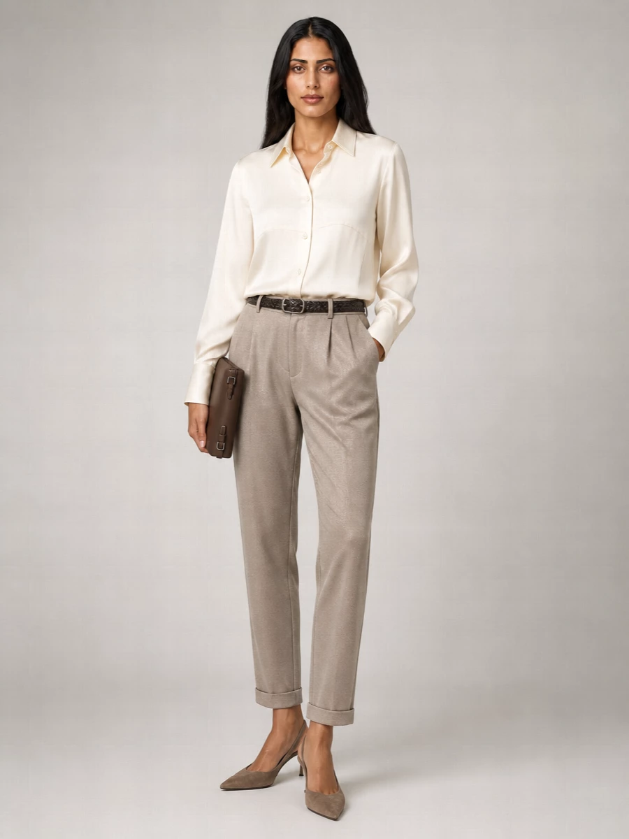Brunello Cucinelli Cashmere Silk Tapered Trousers