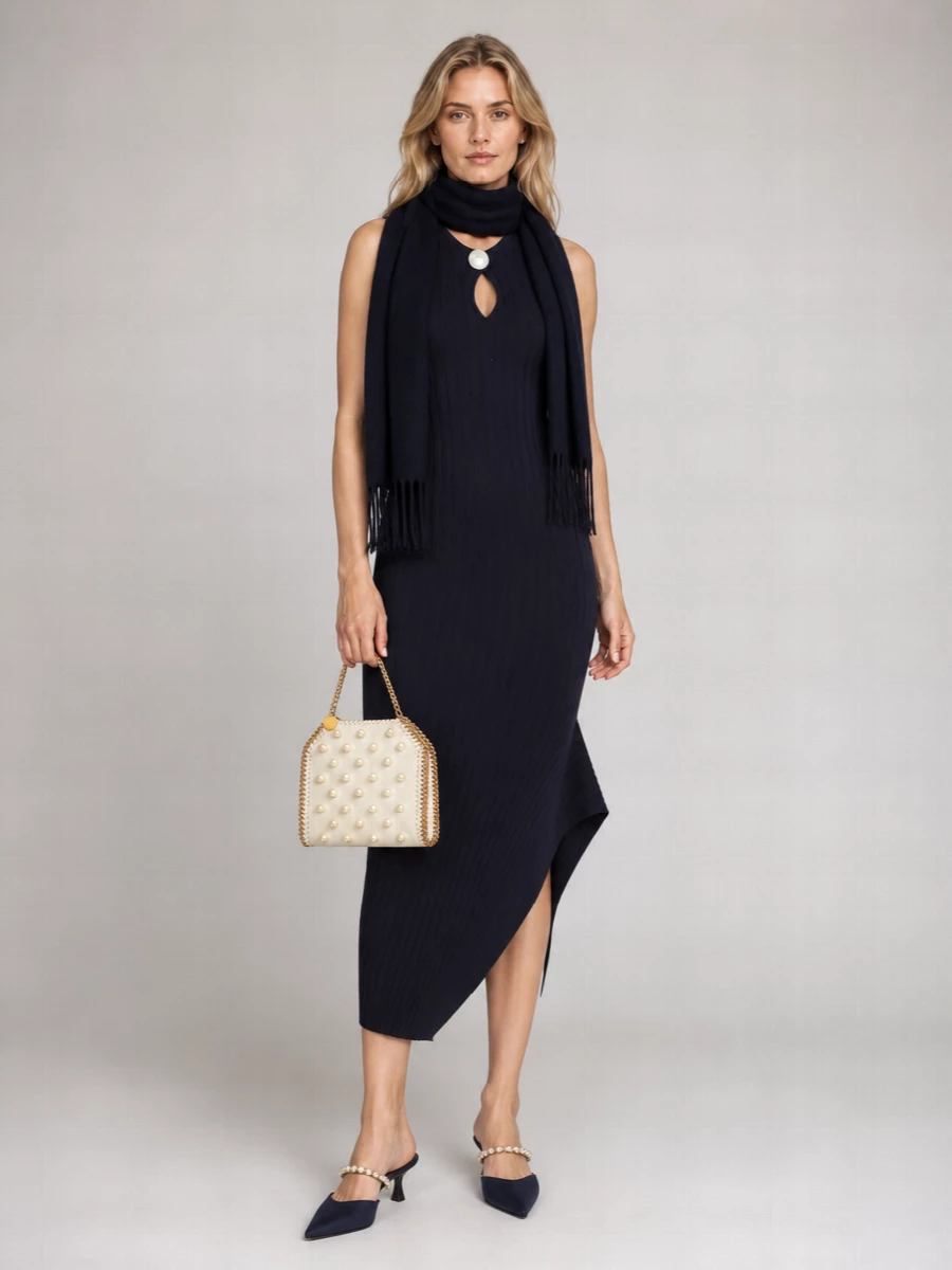 Stella Mccartney Cotton Ribbed Sleeveless Midi Dress