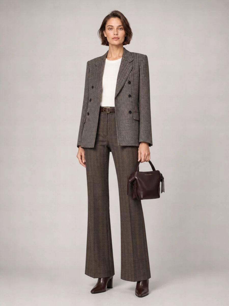 Acne Studios checked straight-leg tailored trousers