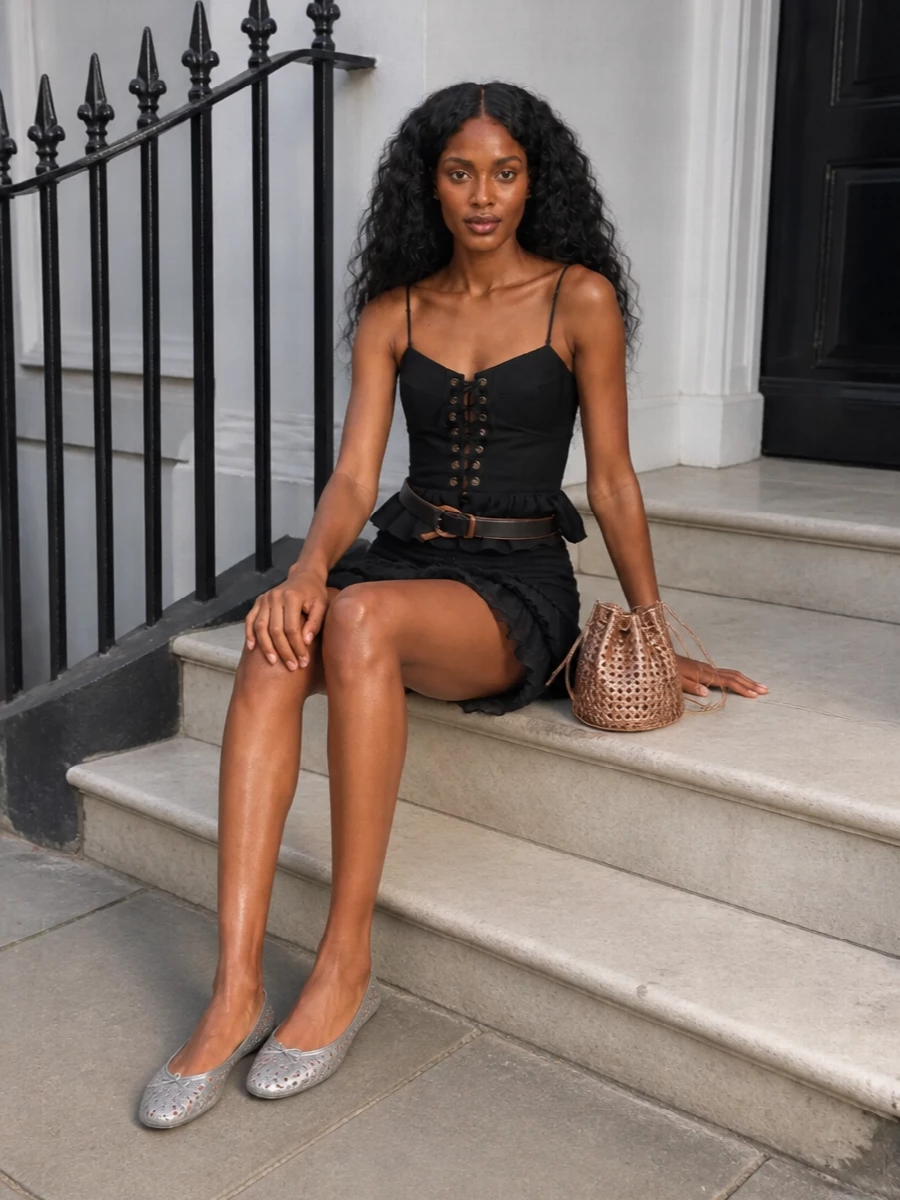 Isabel marant mini skirt corset outfit