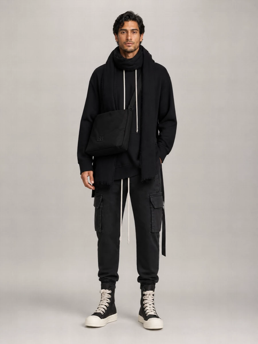 Rick Owens Drkshdw Denim Cargo Pants
