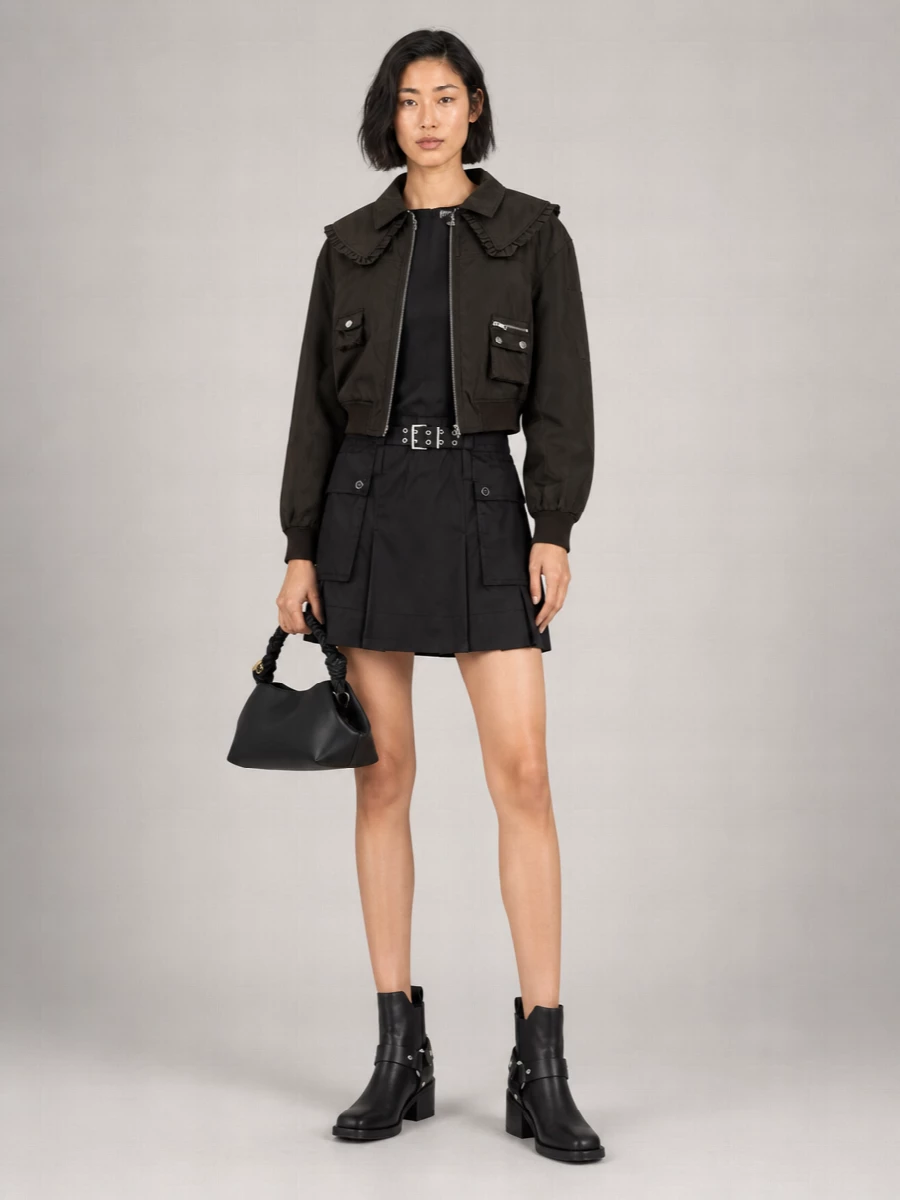 Ganni Nylon Bomber Jacket