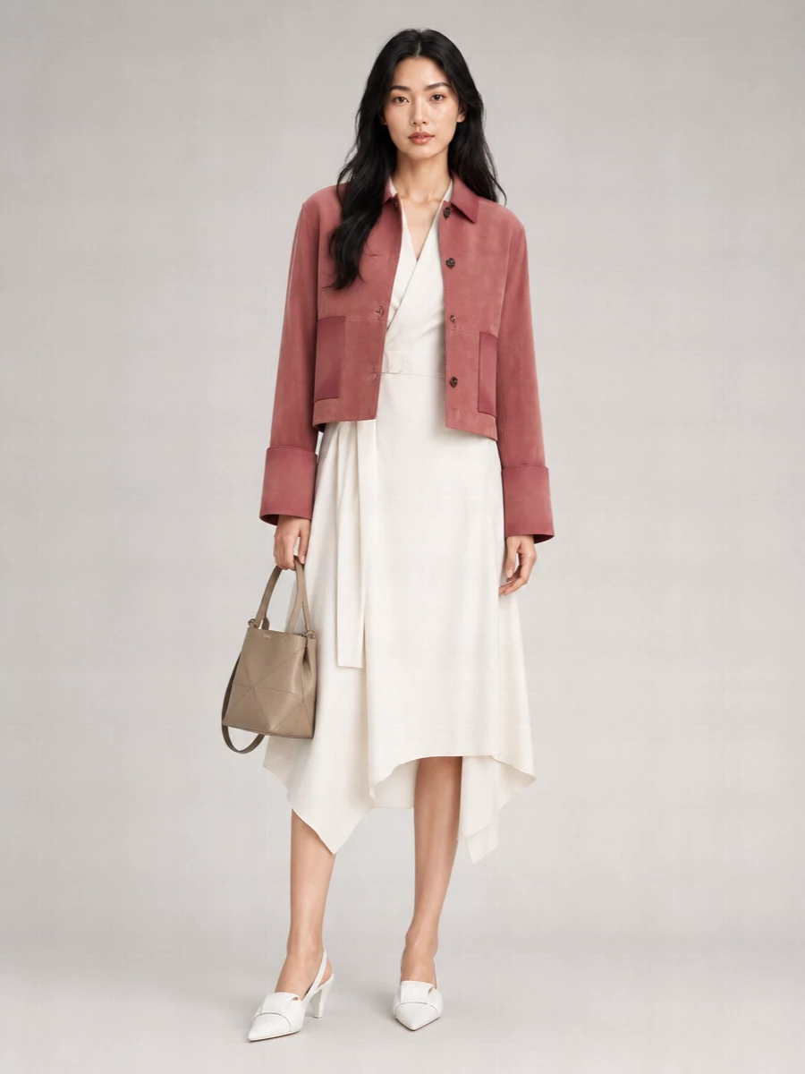 Loewe Leather Single Breasted Coat