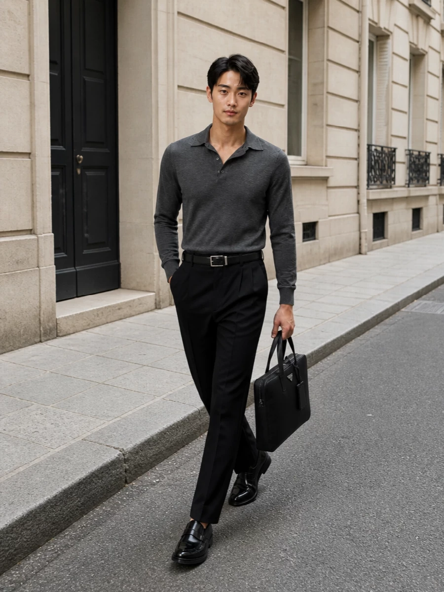 Tom ford pleated trousers prada loafers outfit