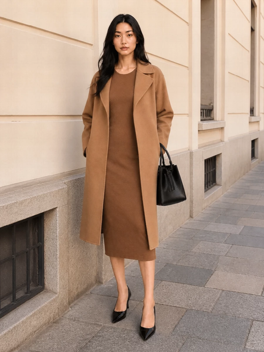 Max mara camel dress calvin klein camel coat