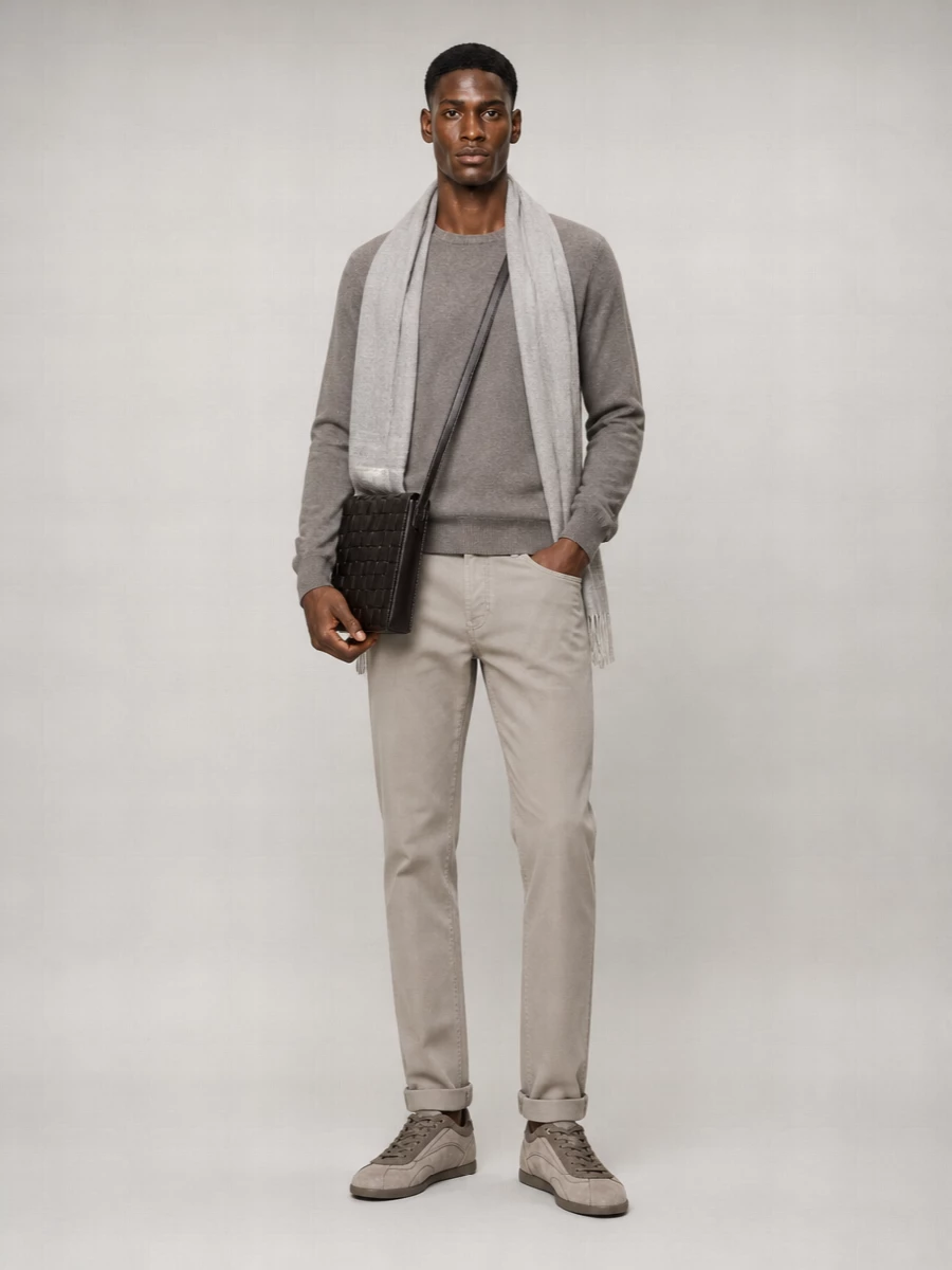 Brunello Cucinelli Cashmere Ribbed Crew Neck Sweater