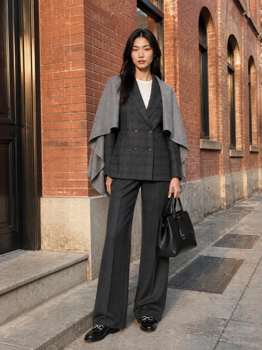 Blaze milano blazer wide leg trousers loafers