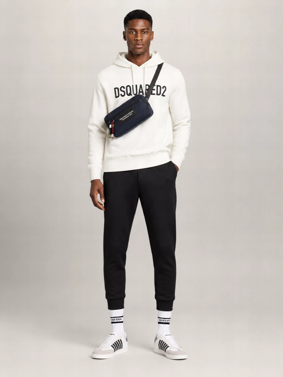 Dsquared2 Cotton Logo Print Hooded Sweatshirt