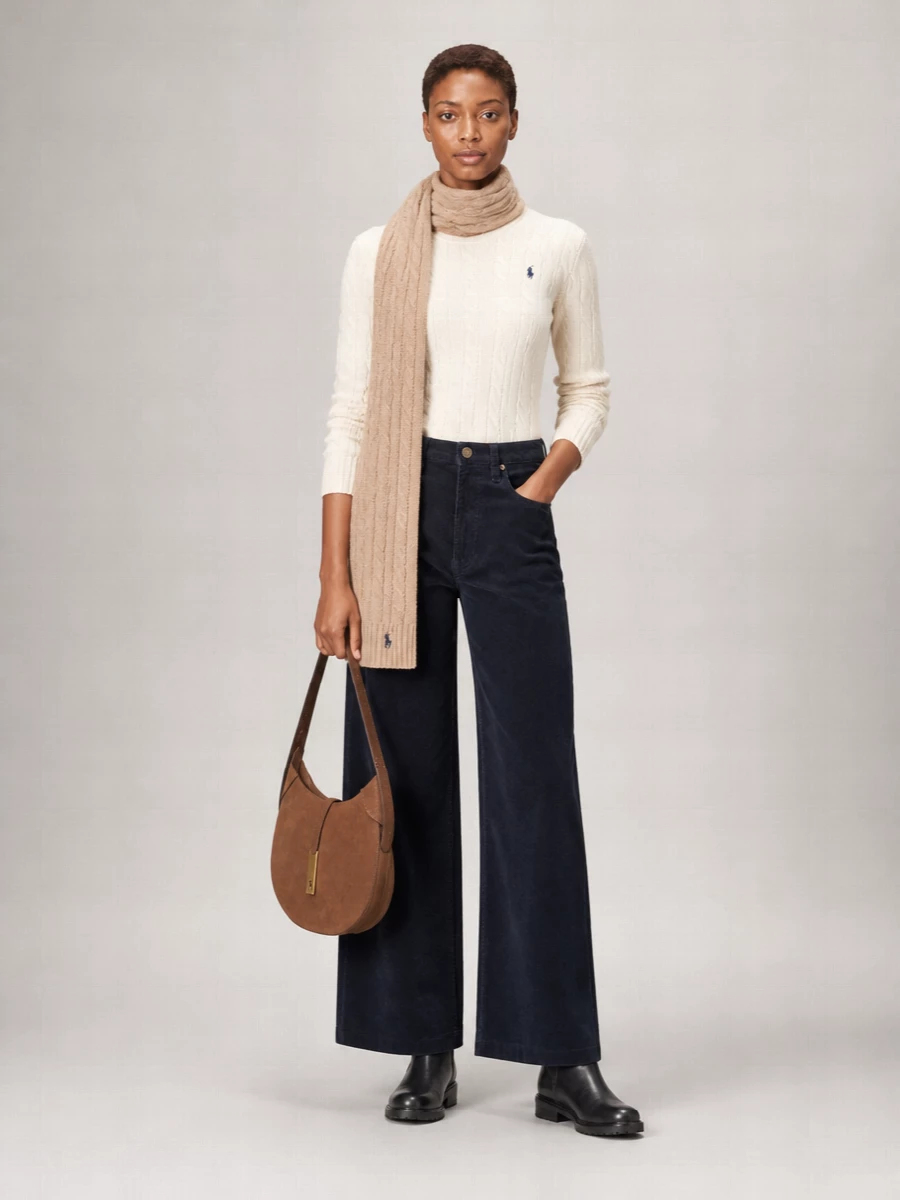 Lauren Ralph Lauren Corduroy High-Rise Wide-Leg Trousers