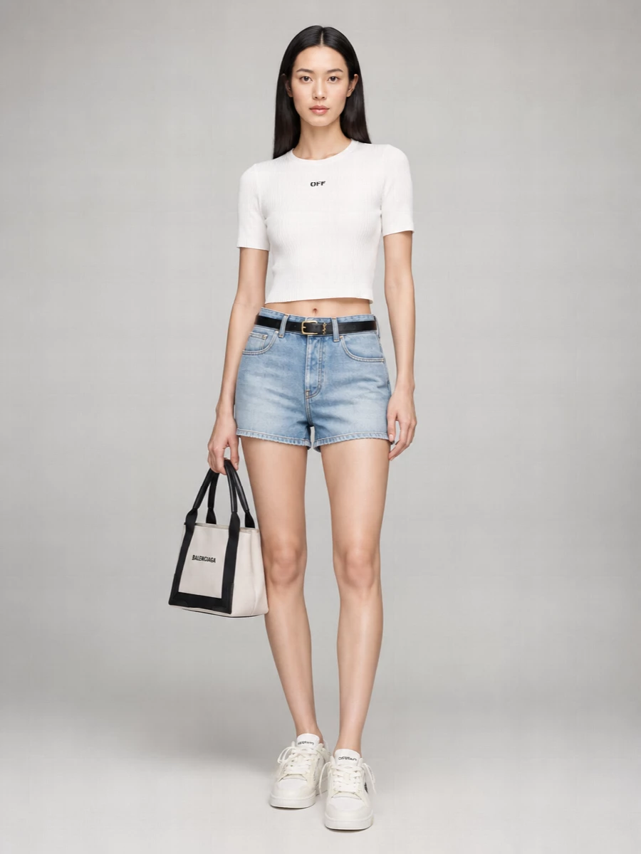 Off-White Denim Regular-Fit Shorts