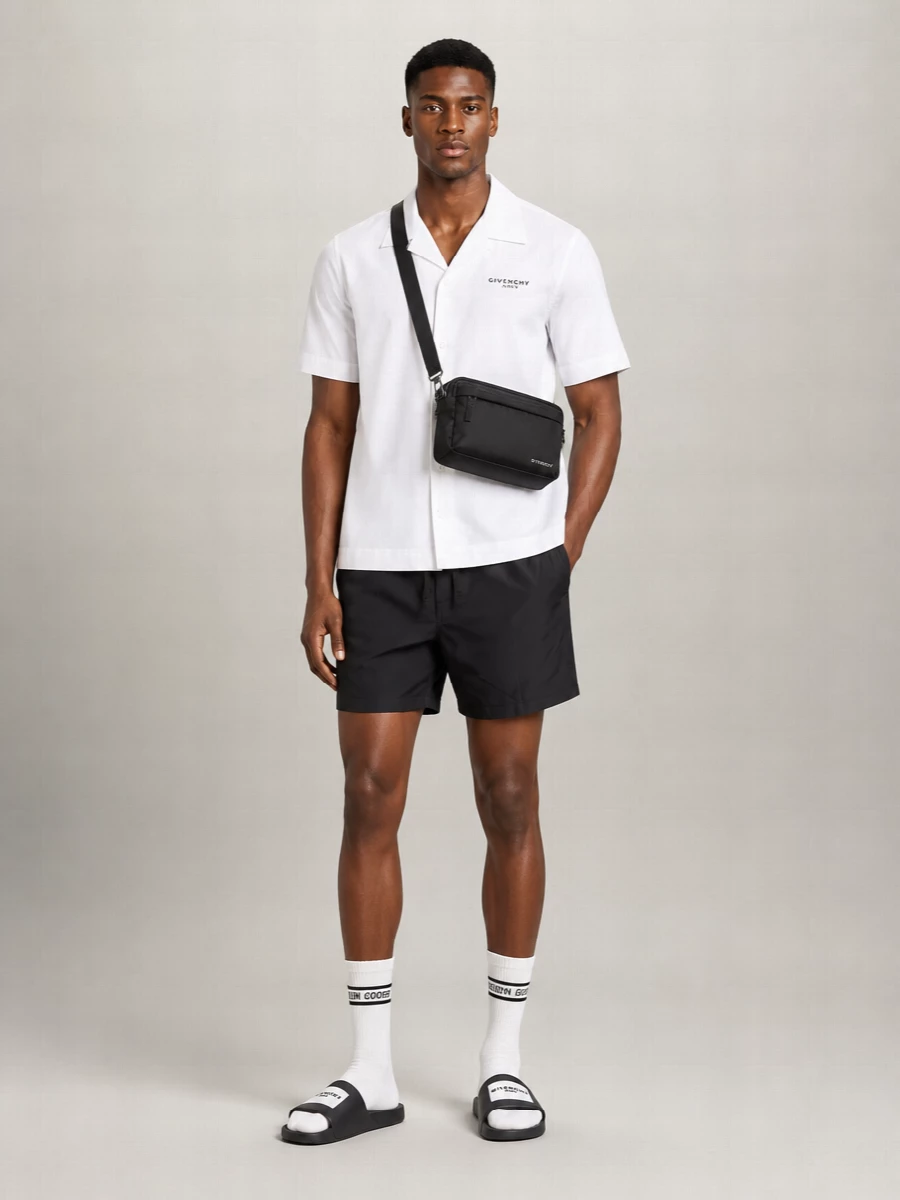 Givenchy Rubber Asymmetric Slide Sandals