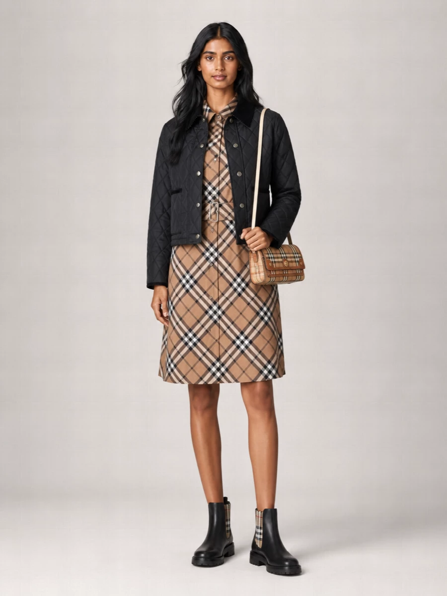 Burberry Quilted Cropped Jacket