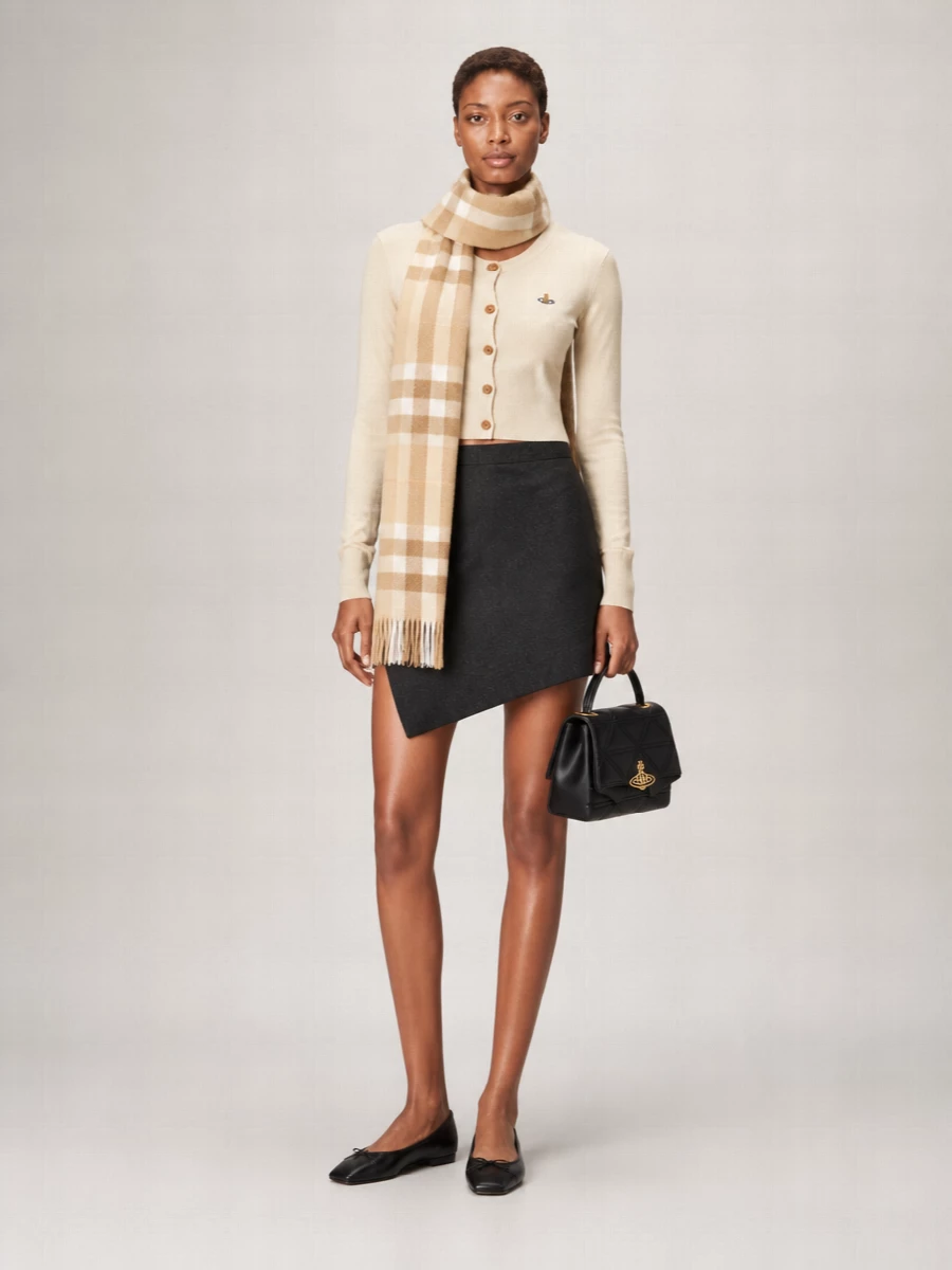Vivienne Westwood Cashmere Cropped Crewneck Cardigan