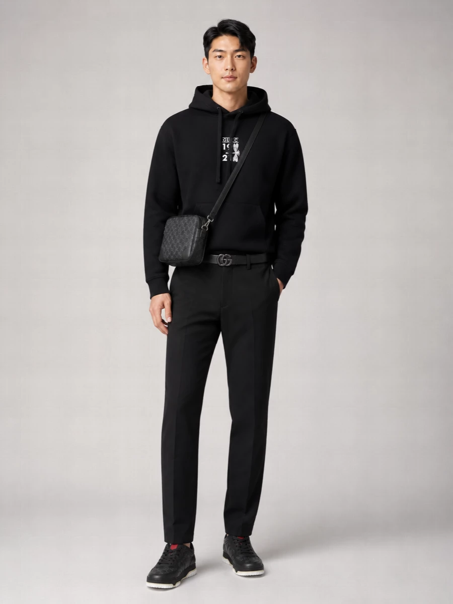 Gucci Logo-Print Hooded Sweatshirt
