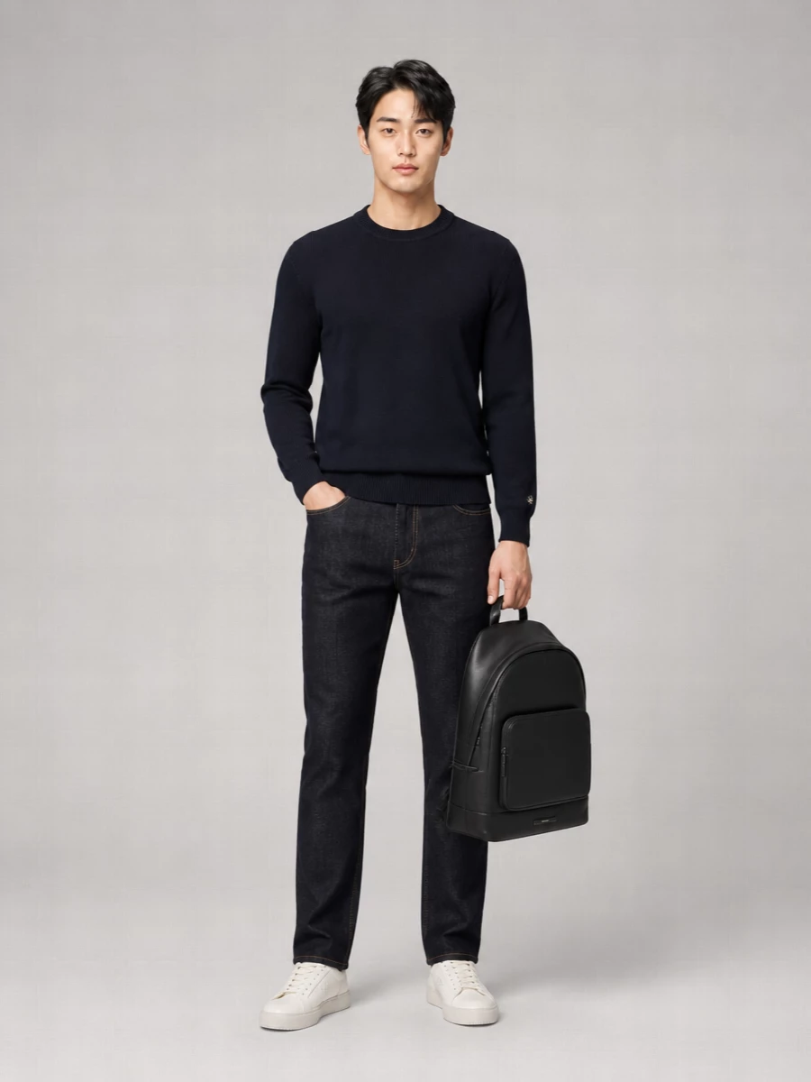 Golden Goose Ribbed-Knit Cotton Crew-Neck Sweater