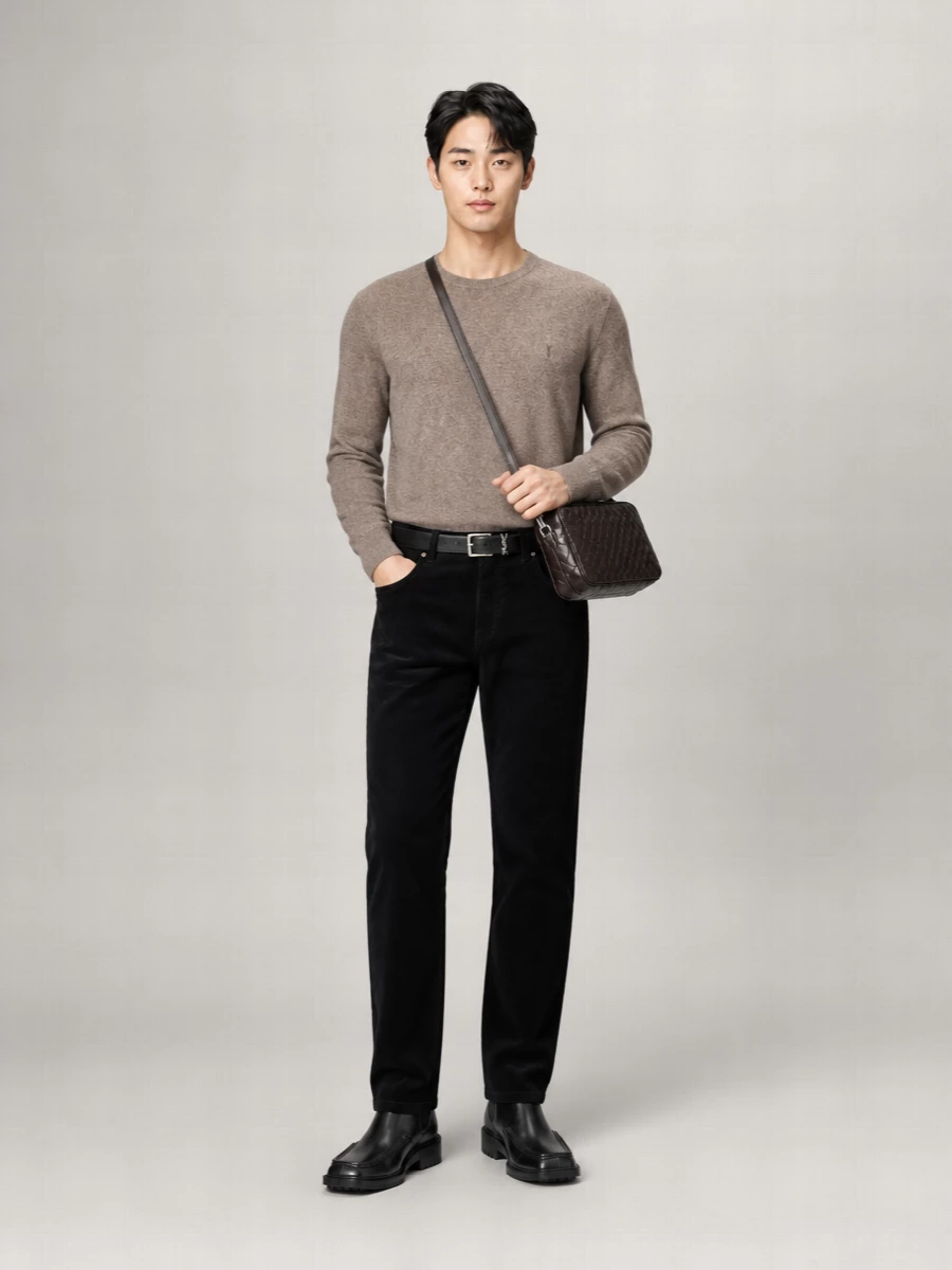 Saint Laurent Cashmere Ribbed Crewneck Jumper