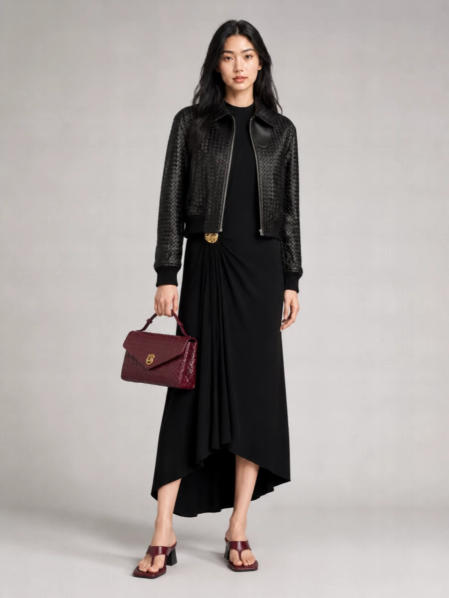 Bottega Veneta Leather Coat