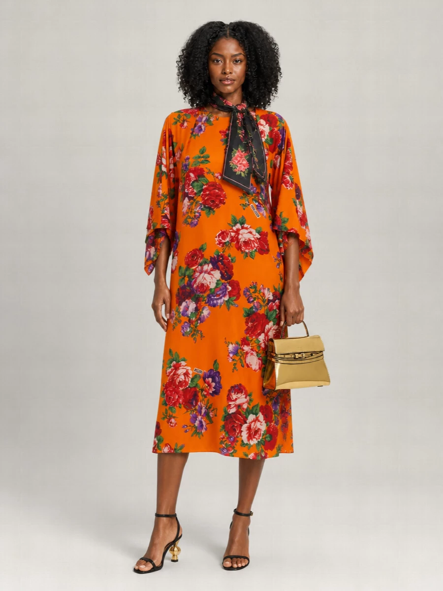 Moschino Printed Midi Dress