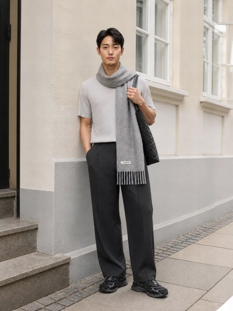 Homme plisse pleated outfit asics sneakers