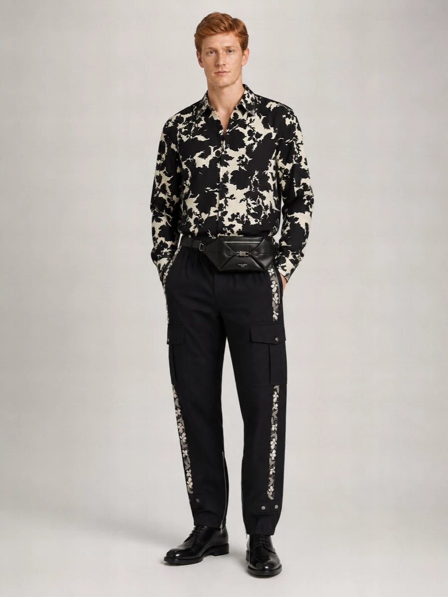 Dries Van Noten Cotton Straight-Leg Trousers