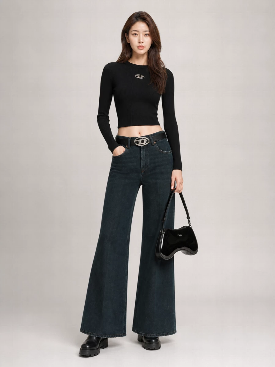 Diesel Denim Wide-Leg Jeans
