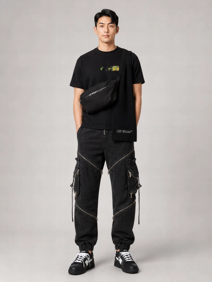 Off-White Spices Arrow Skate Oversized Cotton Short-Sleeve T-Shirt