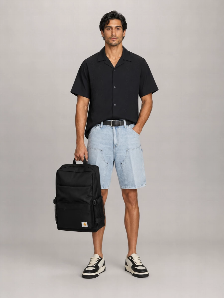 Carhartt Wip Lyocell Blend Short Sleeve Bowling Shirt