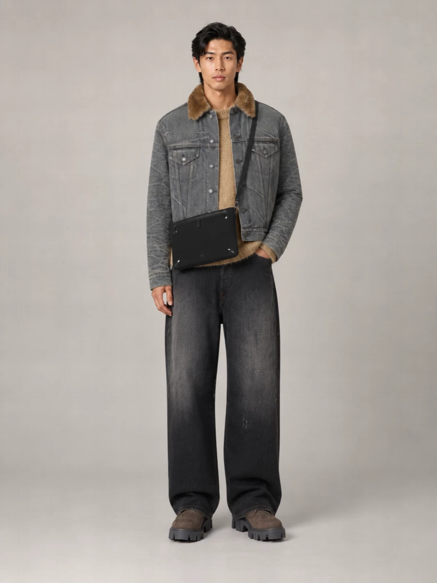 Acne Studios Denim Single Breasted Coat