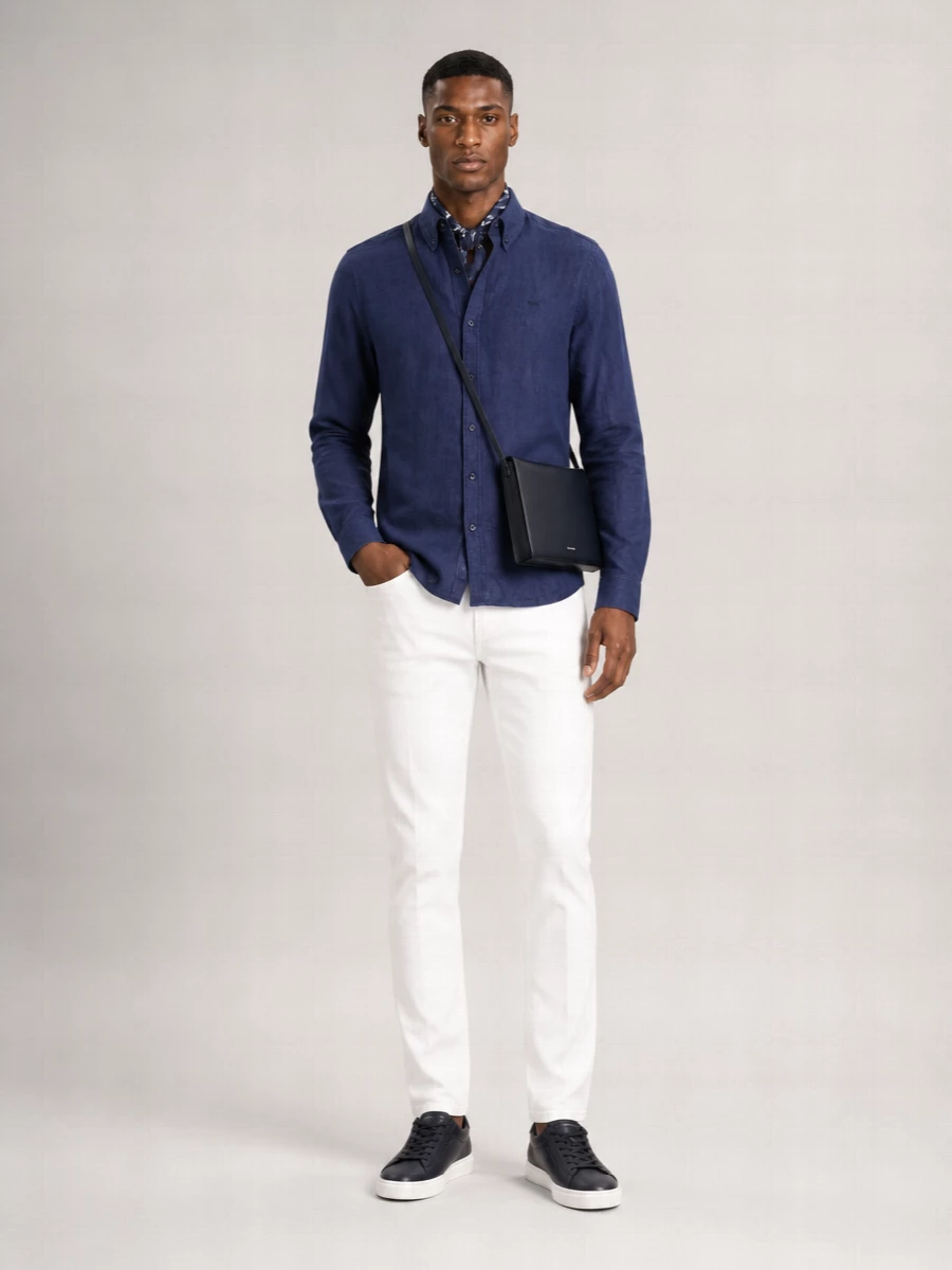 Michael Kors Linen Long Sleeve Shirt