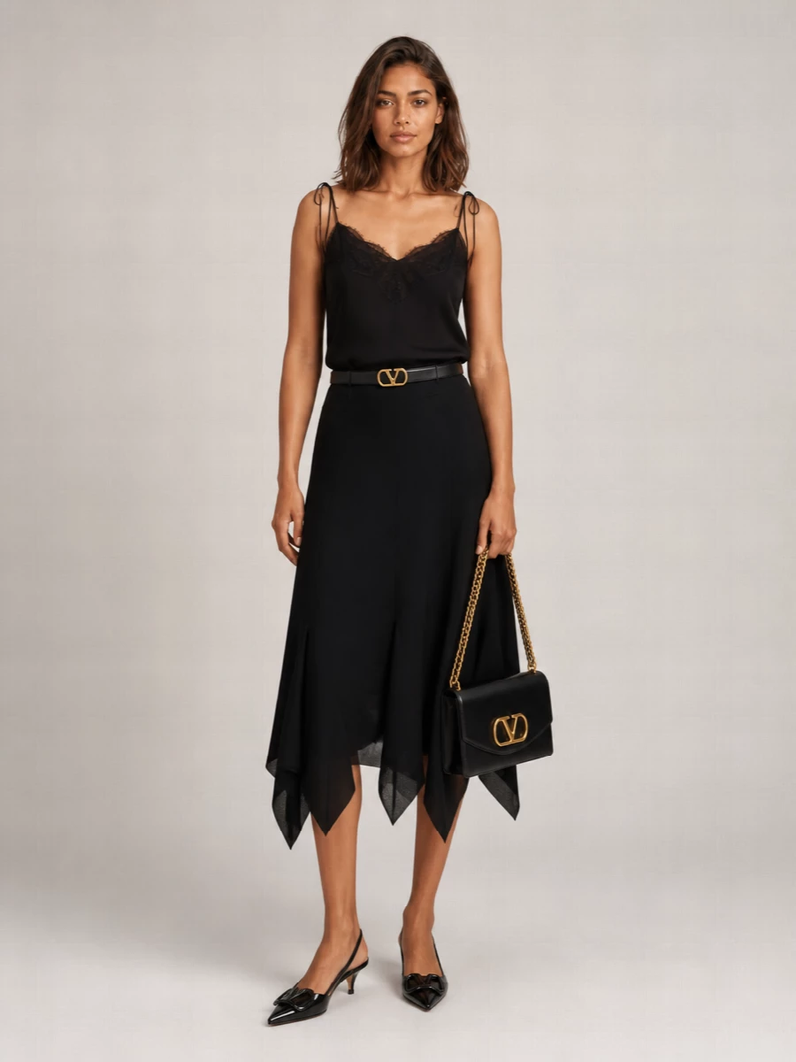 Valentino Garavani Leather Vlogo Belt