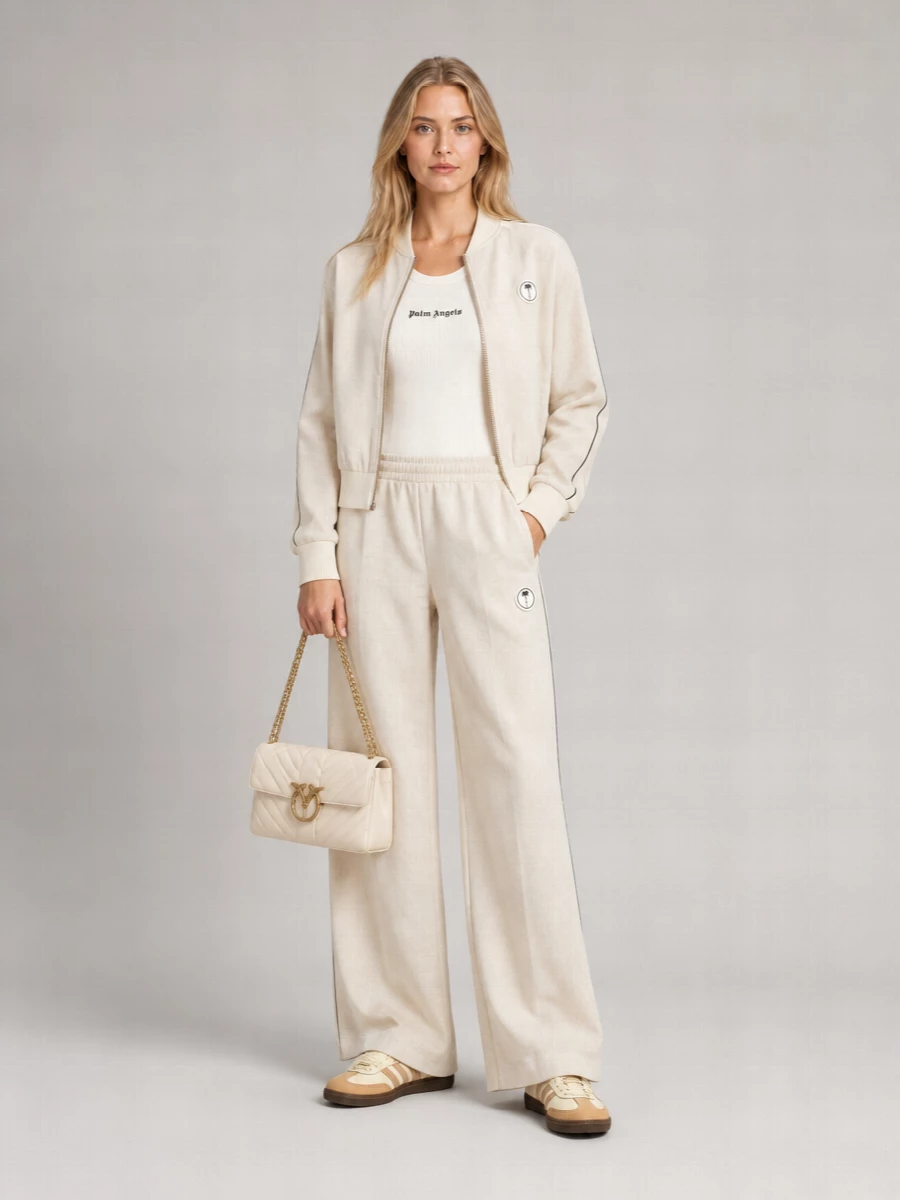 Palm Angels Linen Bomber Jacket