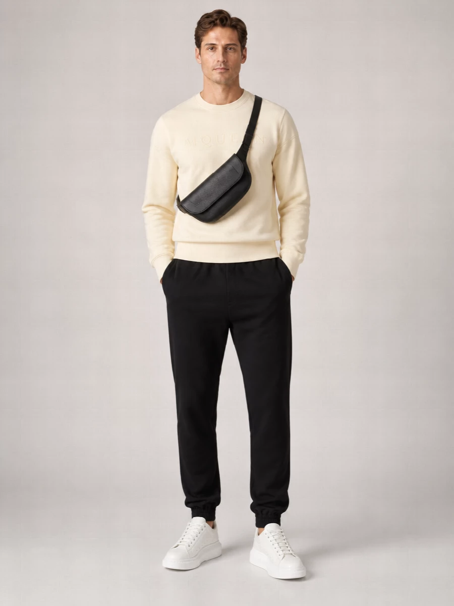 Alexander Mcqueen Logo Print Cotton Sweatshirt