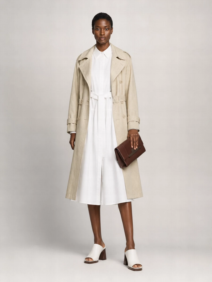Max Mara Linen Trench Coat