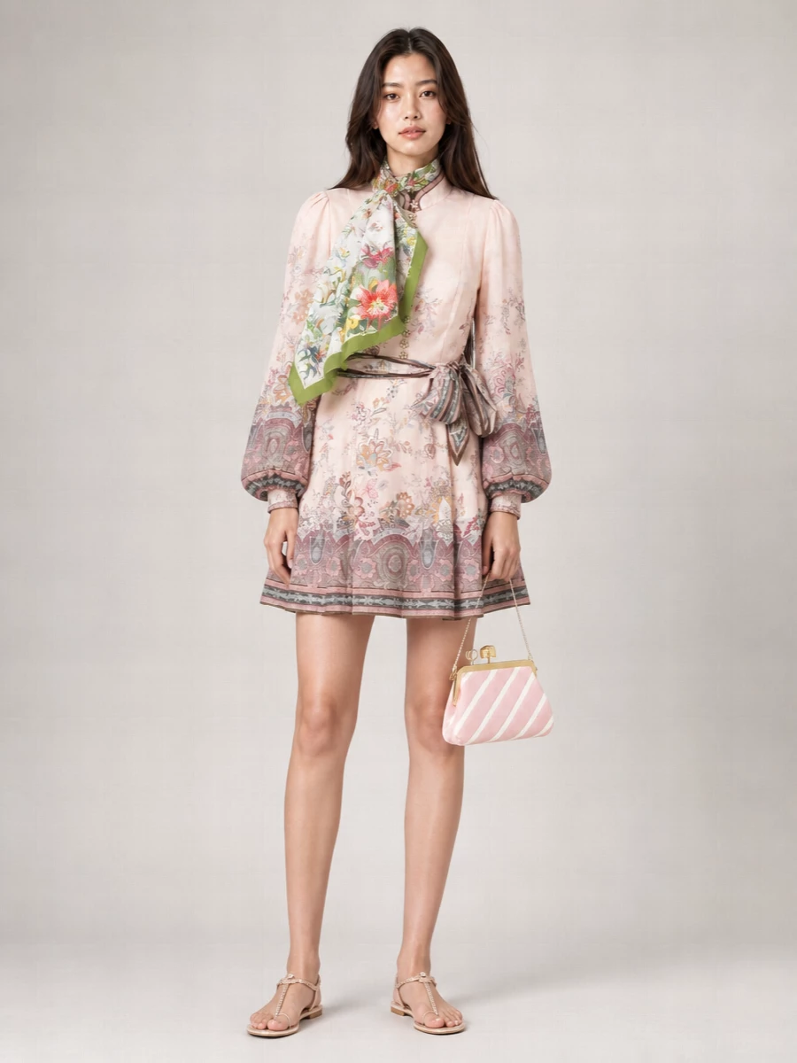 Gucci Silk Floral-Print Foulard