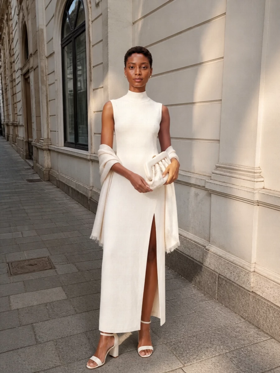 Solace london ivory evening dress outfit