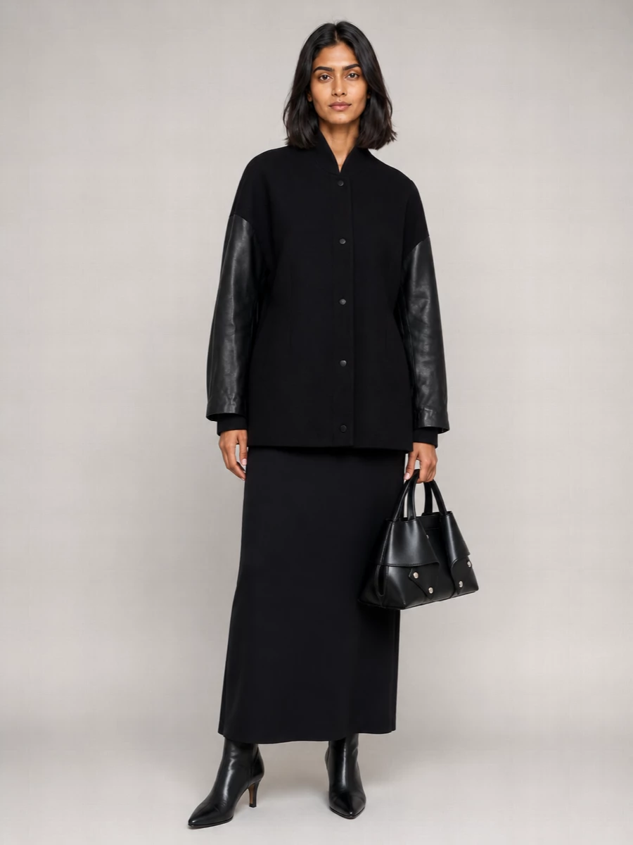 Totême wool and cashmere varsity jacket