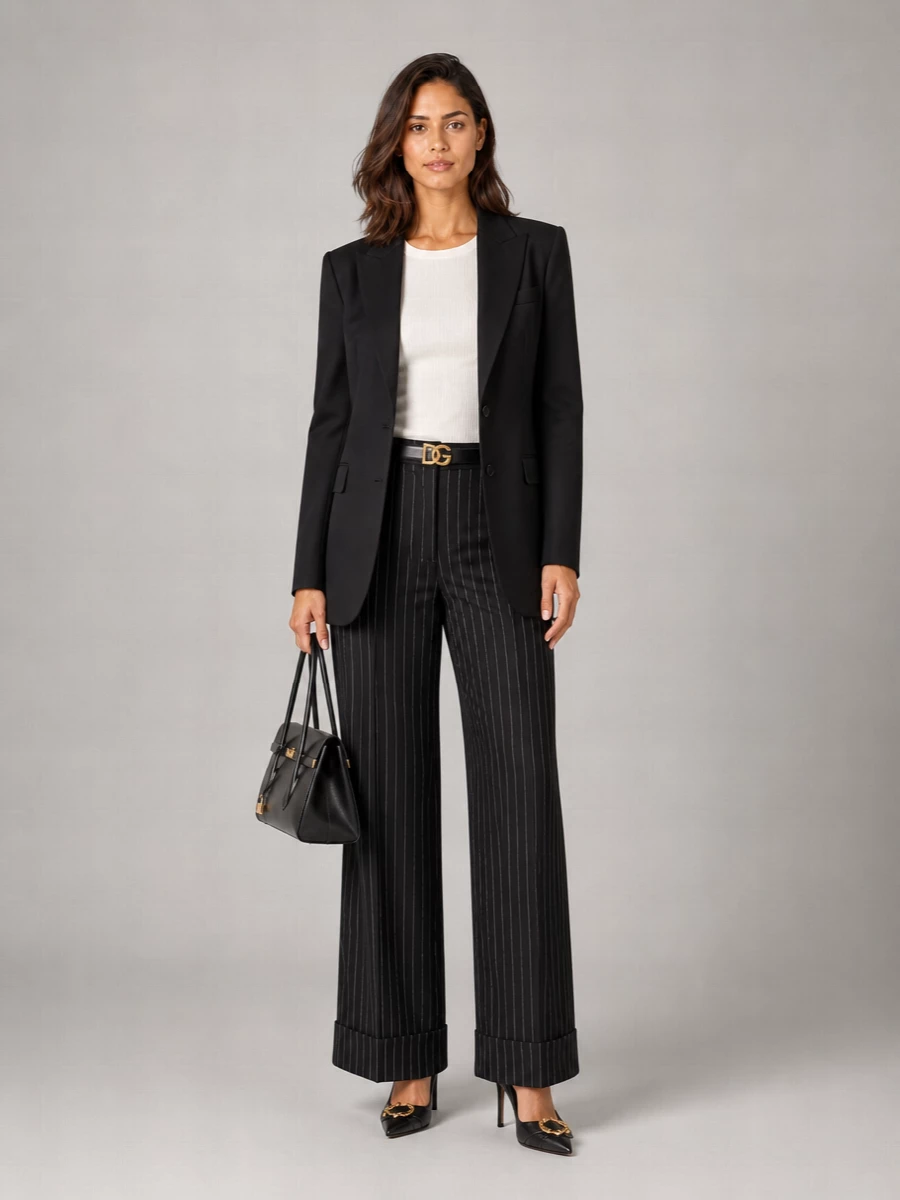 Dolce&Gabbana Embroidered Wide-Leg Trousers