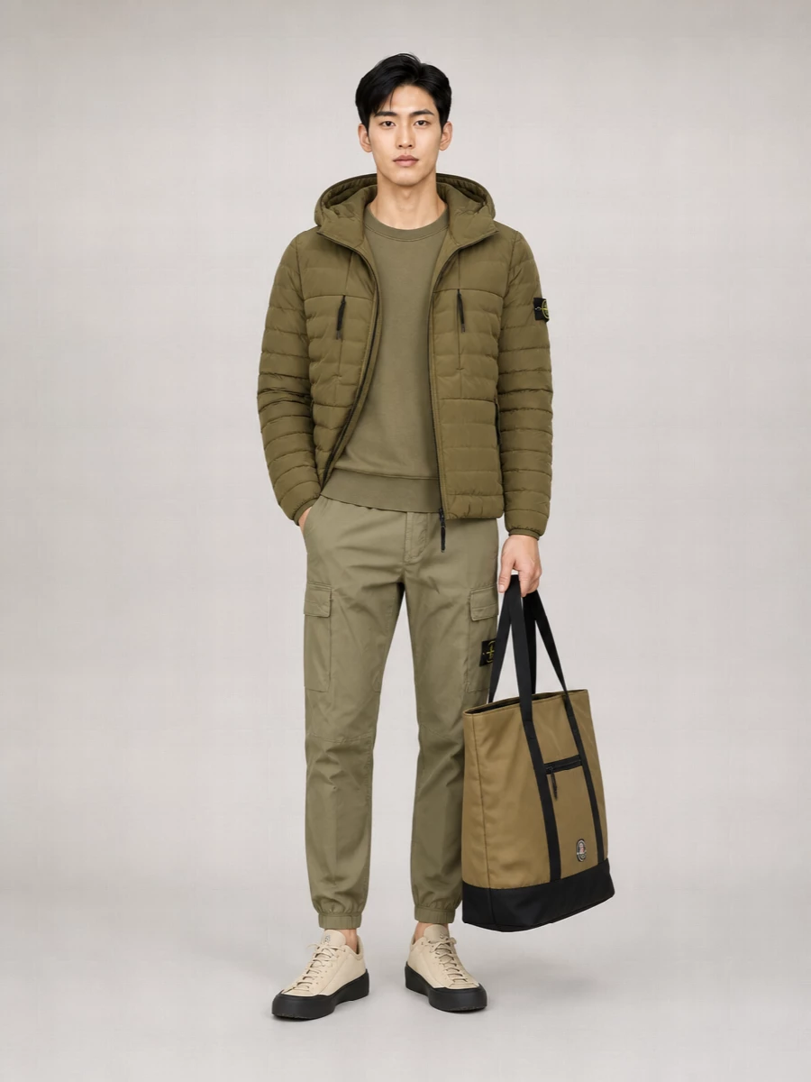 Stone Island Down Hooded Puffer Jacket