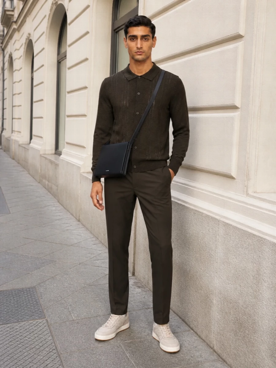 Nn07 knit polo pt torino trousers hogan sneakers