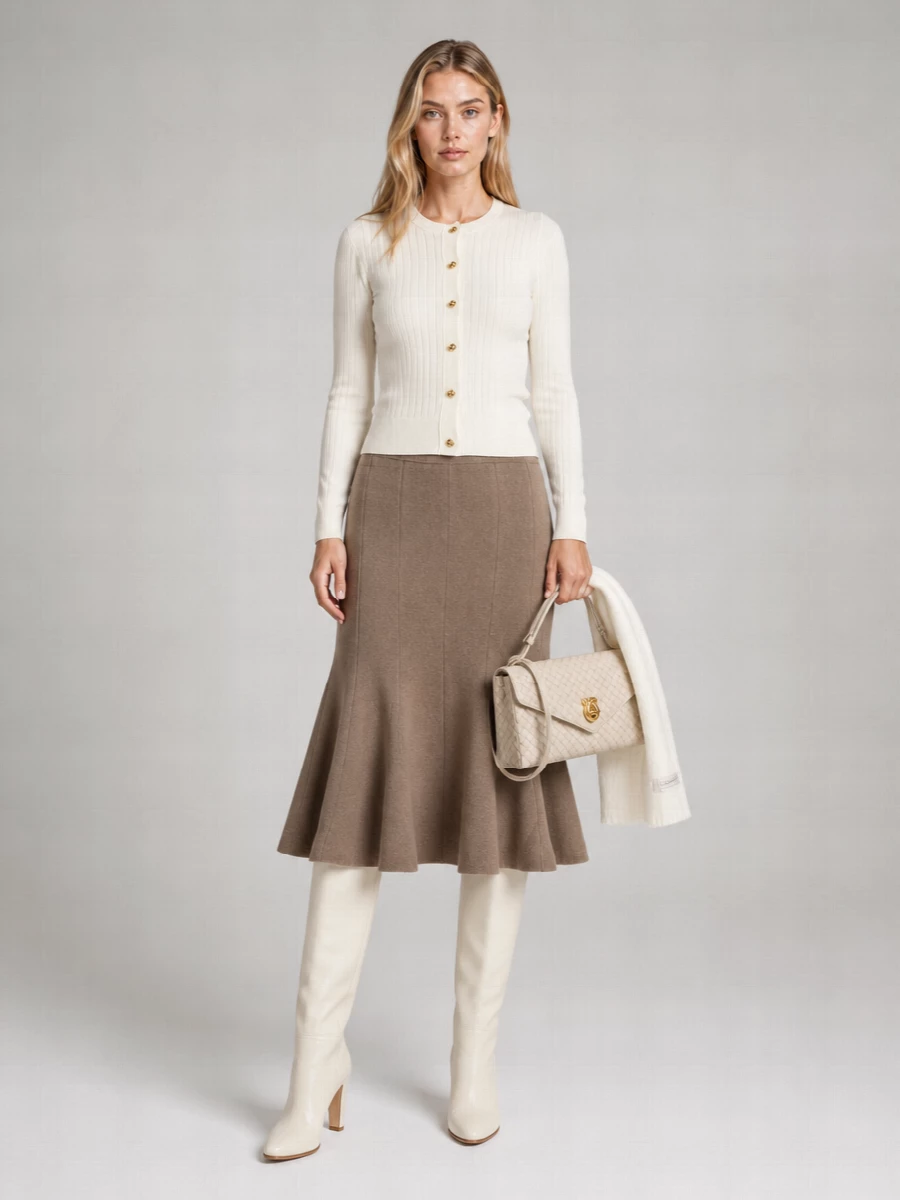 Bottega Veneta Ribbed Wool Cardigan