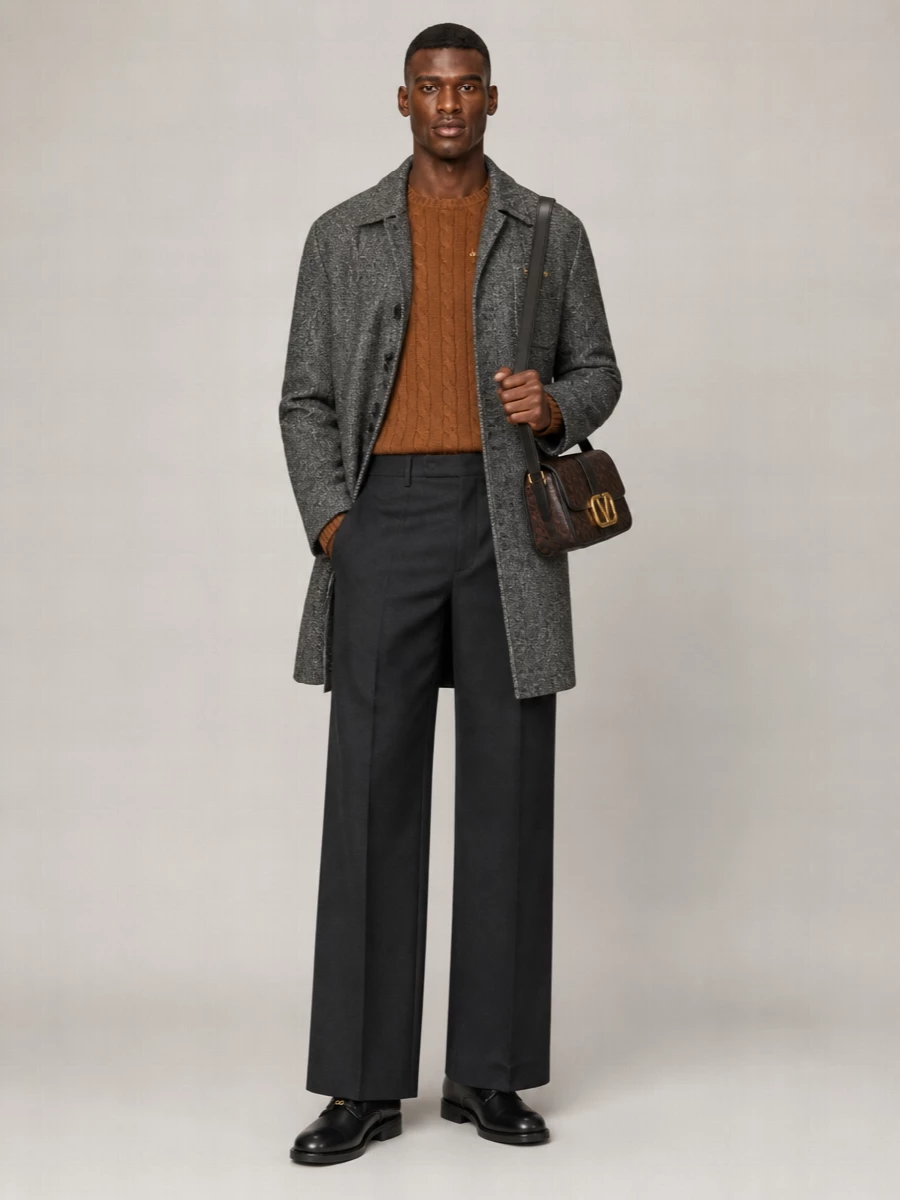 Valentino Garavani Wool Oversized Single Breasted Coat