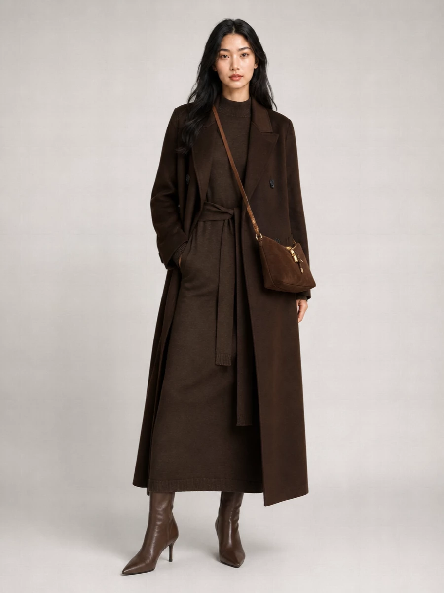 The Frankie Shop Wool Oversized Double-Breasted Coat