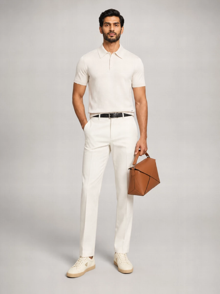 Prada Cotton Straight-Leg Trousers