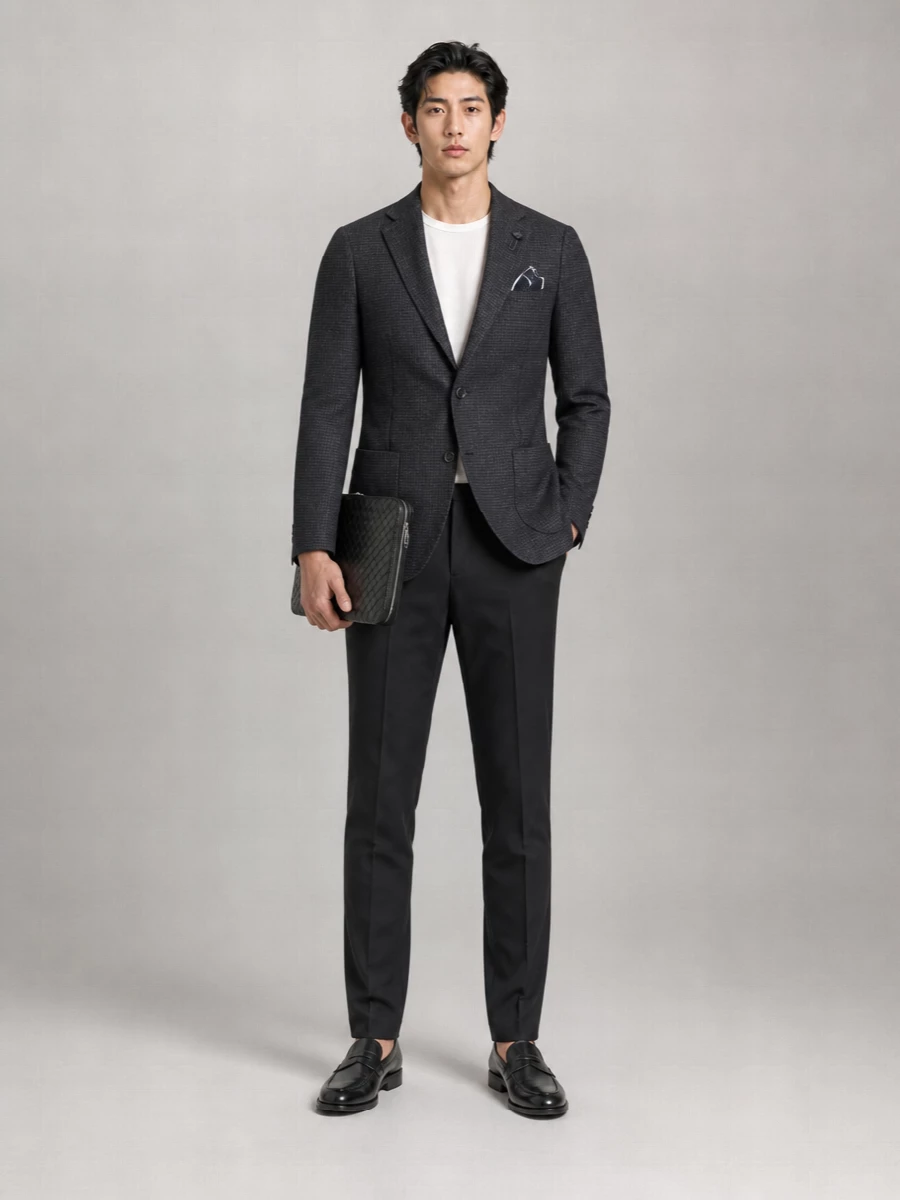 Lardini Cotton Single-Breasted Suit Jacket