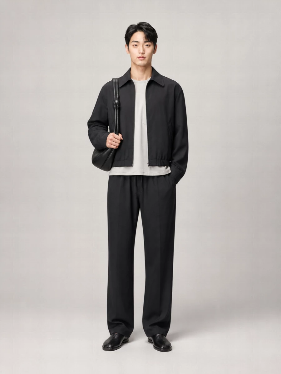 Lemaire Linen Blend Short Zip Jacket